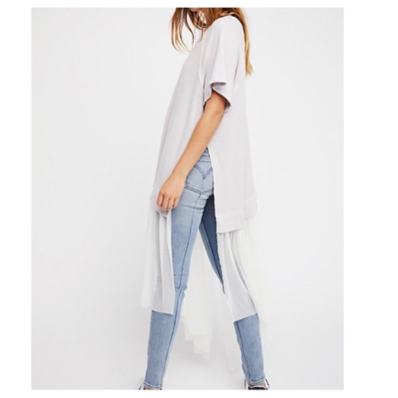 🆕Free People Short Sleeve Thermal Knit Mesh Top - Picture 3 of 8